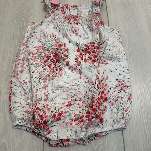 Janie and Jack Floral Baby Romper Size 12-18 Months